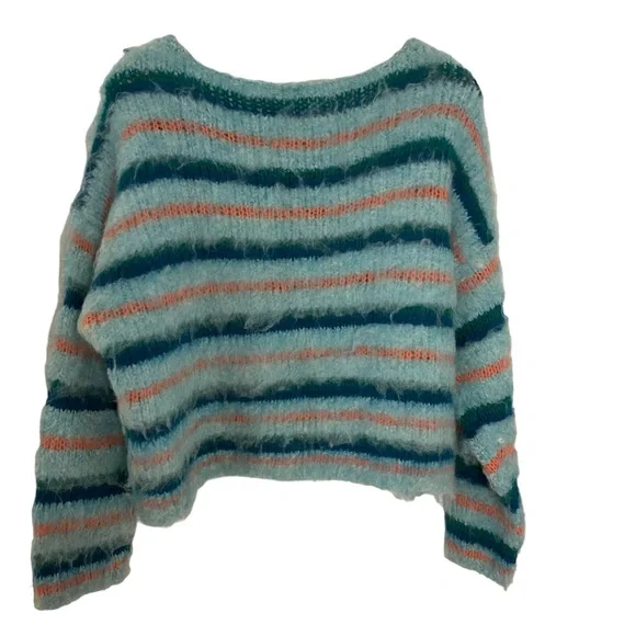 Free People Lily Pullover Sweater in Mosaic Sky Combo Extra Small - Picture 4 of 11